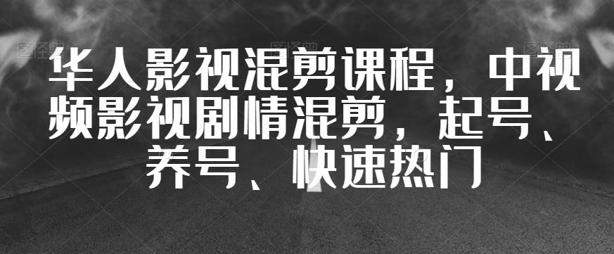 华人影视混剪课程，中视频影视剧情混剪，起号、养号、快速热门_微雨项目网