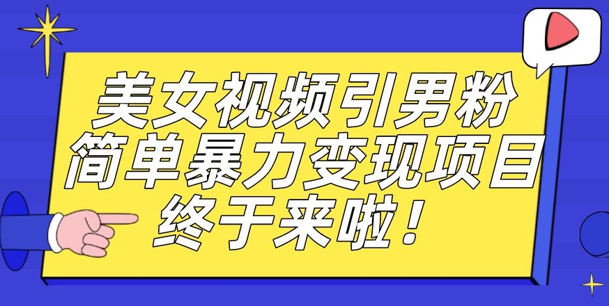 价值3980的男粉暴力引流变现项目，一部手机简单操作，新手小白轻松上手，每日收益500+【揭秘】_微雨项目网