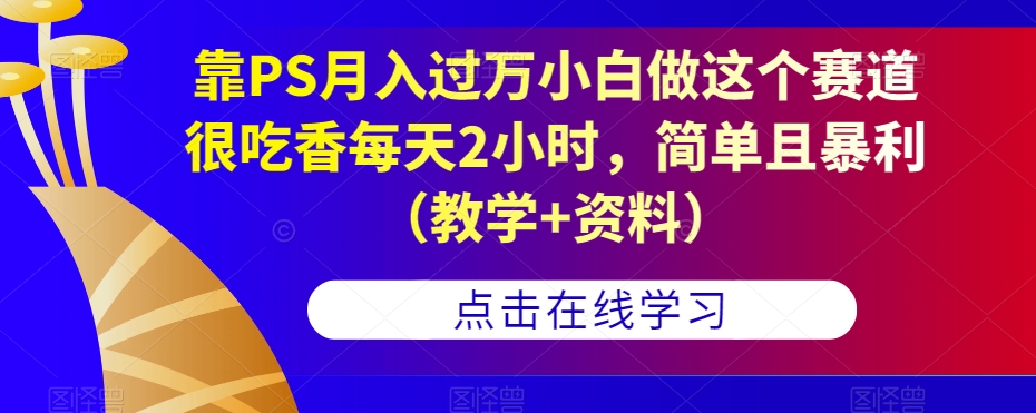 靠PS月入过万小白做这个赛道很吃香每天2小时，简单且暴利（教学+资料）_微雨项目网