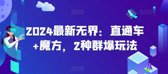 2024最新无界：直通车+魔方，2种群爆玩法_微雨项目网