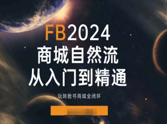 2024Faceboo商城自然流(从入门到精通)，玩转脸书商城全闭环_微雨项目网