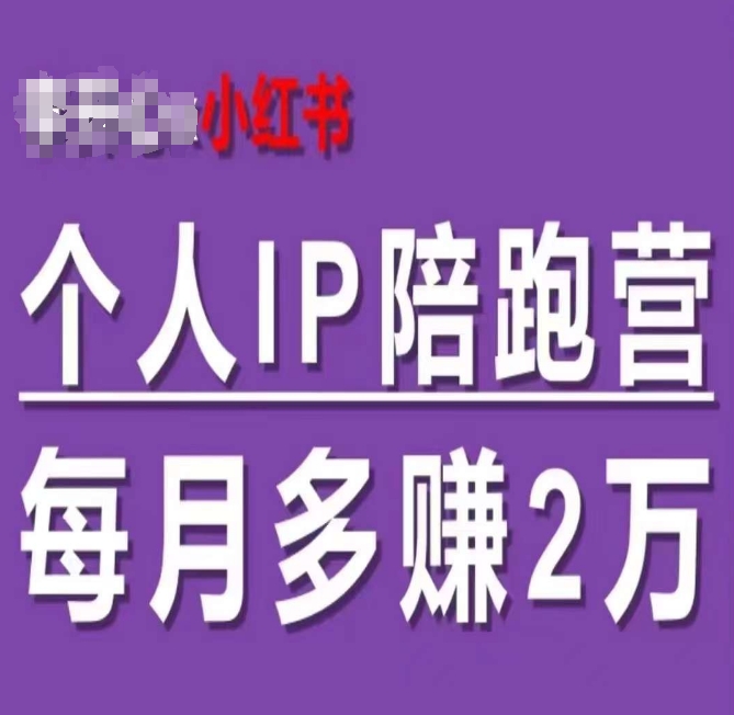 小红书个人IP陪跑营，60天拥有自动转化成交的双渠道个人IP，每月多赚2w_微雨项目网