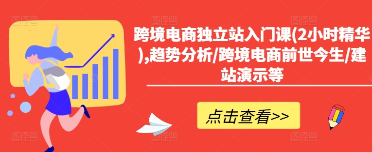 跨境电商独立站入门课(2小时精华),趋势分析/跨境电商前世今生/建站演示等_微雨项目网