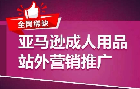 全网稀缺！亚马逊成人用品站外营销推广，​教你引爆站外流量，开启爆单模式_微雨项目网