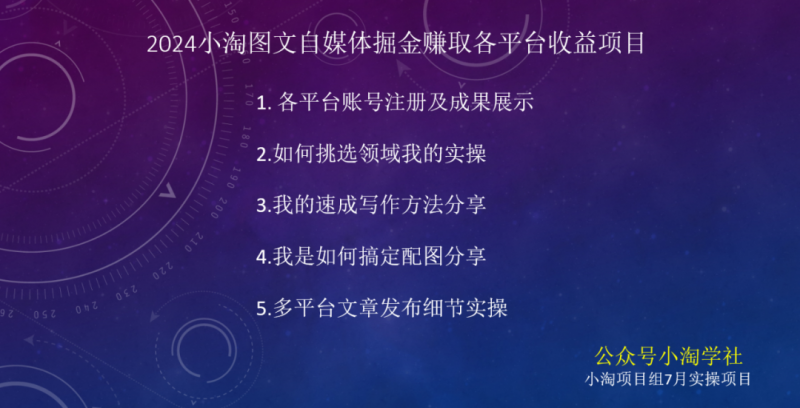 2024图文自媒体掘金赚取各平台收益项目，长期正规稳定_微雨项目网