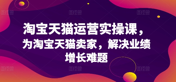 淘宝天猫运营实操课，为淘宝天猫卖家，解决业绩增长难题_微雨项目网