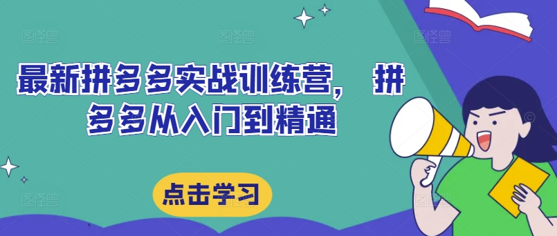 最新拼多多实战训练营， 拼多多从入门到精通_微雨项目网