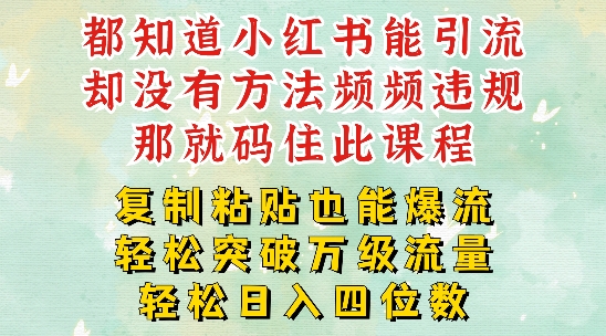 小红书靠复制粘贴一周突破万级流量池干货，以减肥为例，每天稳定引流变现四位数【揭秘】_微雨项目网