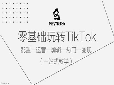 零基础玩转TikTok，配置一运营一剪辑一热门一变现，一站式教学_微雨项目网