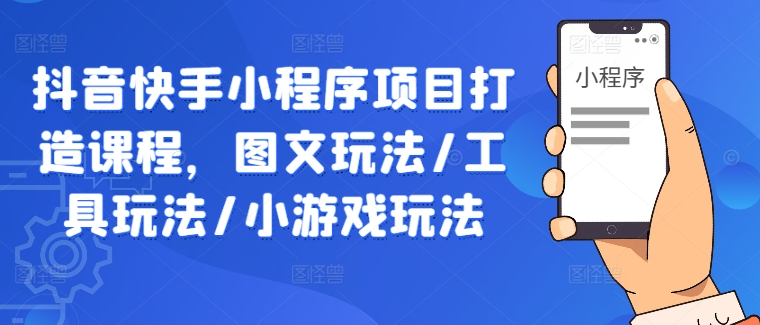 抖音快手小程序项目打造课程，图文玩法/工具玩法/小游戏玩法_微雨项目网