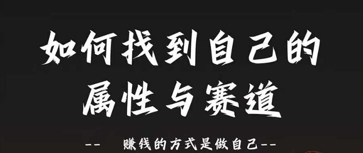 赛道和属性2.0：如何找到自己的属性与赛道，赚钱的方式是做自己_微雨项目网