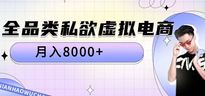 全品类私欲虚拟电商，月入8000+【揭秘】_微雨项目网