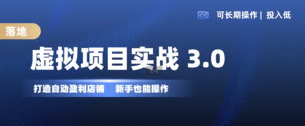 虚拟项目实战3.0，打造自动盈利店铺，可长期操作投入低，新手也能操作_微雨项目网