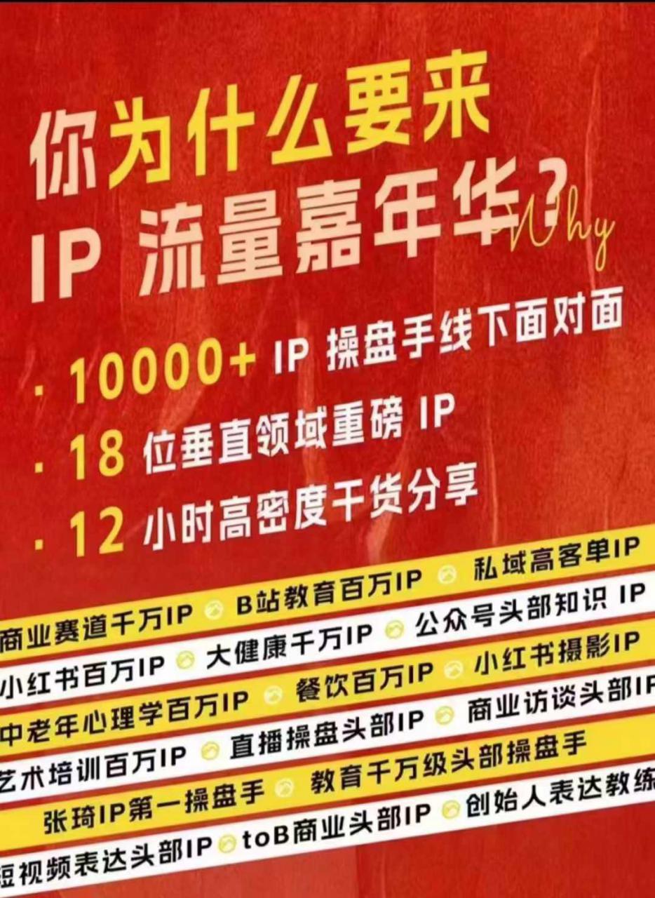 群响IP流量嘉年华，​现场视频+IP江湖2024典藏版PPT_微雨项目网