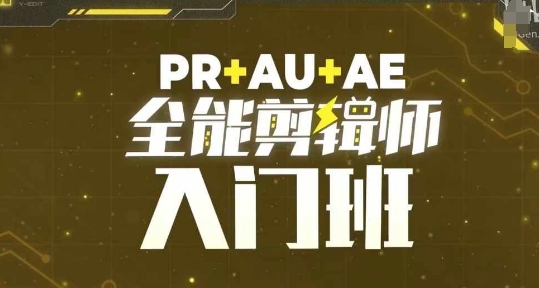 PR+AU+AE全能剪辑师入门班，剪辑入门必学课程_微雨项目网