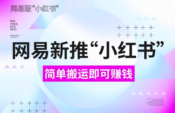 网易官方新推“小红书”，搬运即有收益，新手小白千万别错过(附详细教程)【揭秘】_微雨项目网