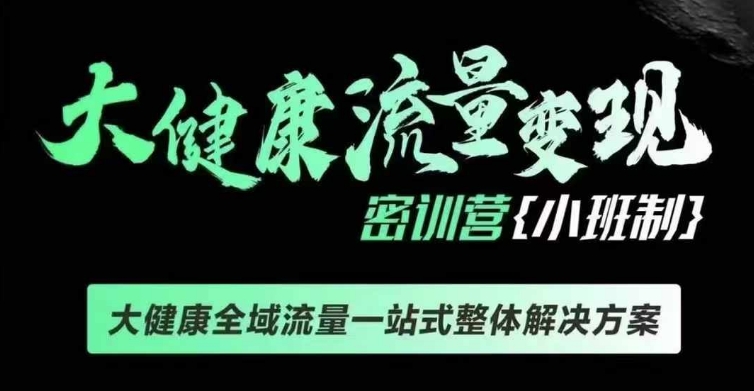 千万级大健康变现课线下课，大健康全域流量一站式整体解决方案_微雨项目网