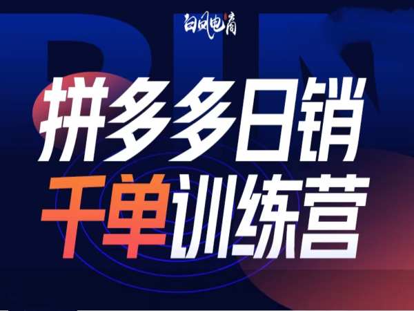 拼多多日销千单训练营第32期，2025开年变化和最新玩法_微雨项目网