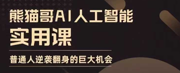 AI人工智能实用课，实在实用实战，普通人逆袭翻身的巨大机会_微雨项目网