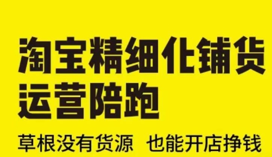 淘宝精细化铺货运营陪跑(部分更新至2025)，草根没有货源 也能开店挣钱_微雨项目网