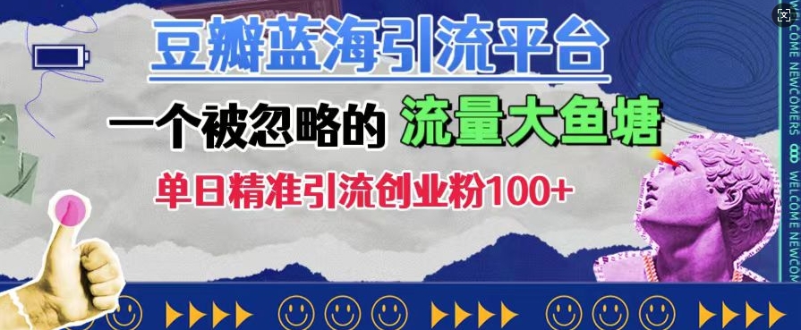 豆瓣蓝海引流平台，一个被忽略的流量大鱼塘，单日精准引流创业粉100+_微雨项目网