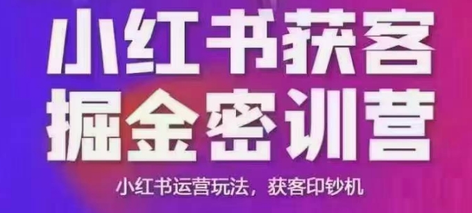 小红书获客掘金线下课，录音+ppt照片，小红书运营玩法，获客印钞机_微雨项目网