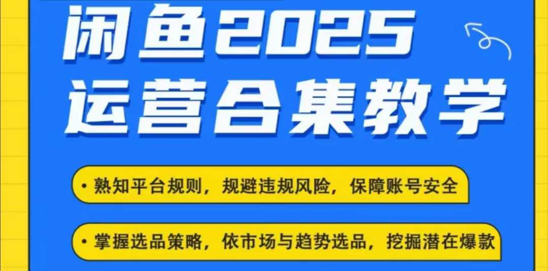 2025闲鱼电商运营全集，2025最新咸鱼玩法_微雨项目网