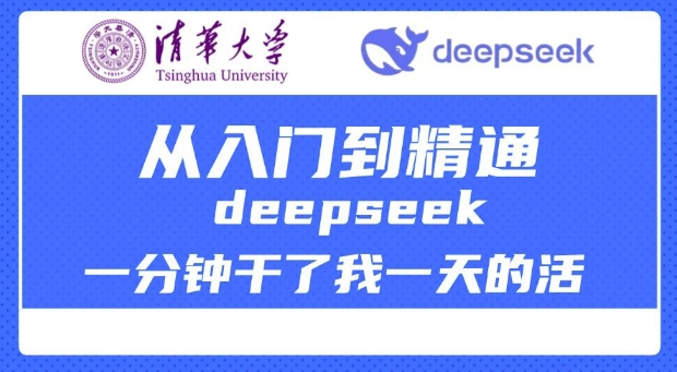 清华大学讲DeepSeek最全教程，从入门到精通，deepseek一分钟干了我一天的活_微雨项目网