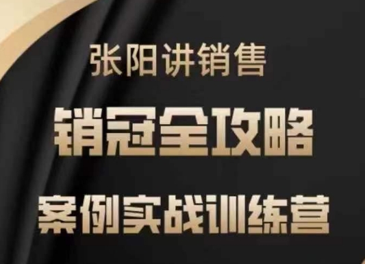 张阳讲销售实战训练营，​案例实战训练，销冠全攻略_微雨项目网