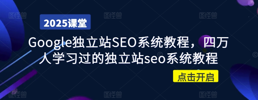 Google独立站SEO系统教程，四万人学习过的独立站seo系统教程_微雨项目网